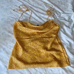 SATIN COWL NECK TOP
